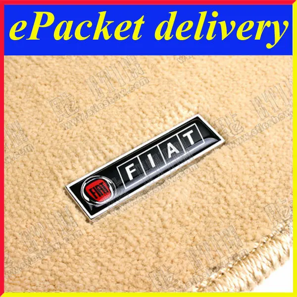 2 PCS Floor Mat Carpet Aluminum Alloy Metal Emblem Badge For FIAT Free ePacket Shippingemblem