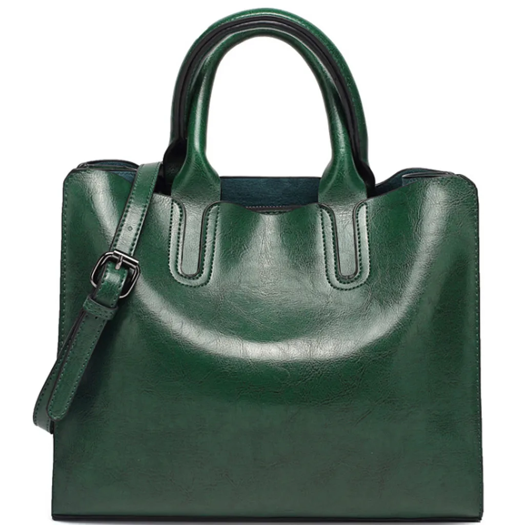 

Fashion Women Leather Handbag Messenger Shoulder Bag Satchel Vintage Luxury Large Capacity Shoulder Bag Shopping Bag