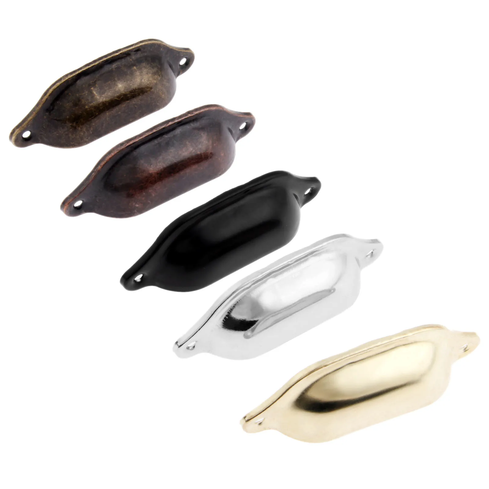 2Pcs 98x35mm Antique Iron Shell Pull Handle Retro Kitchen Drawer Cabinet Cupboard Door Handle Furniture Knobs Furniture Hardware