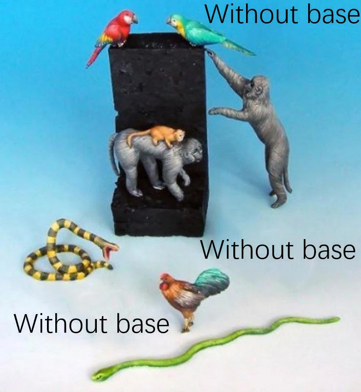 1/35  Animals Set Rooster Pig Hen   toy Resin Model Miniature Kit unassembly Unpainted