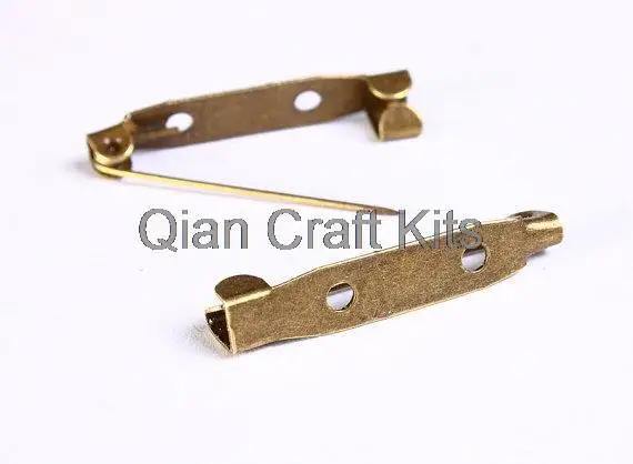 

300pcs 25-35mm mix sizes big Antique brass antique bronze brooch clasp Findings