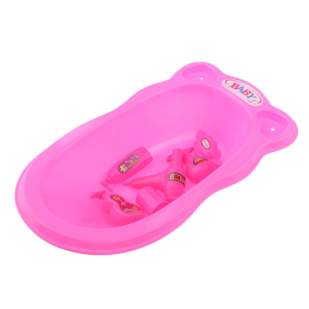 Simulation Pretend Play Bath Toys Fashion Doll Bath Sets Bathtub Toilet Wash Sink Furniture Toy Kids Pretend Play Toy