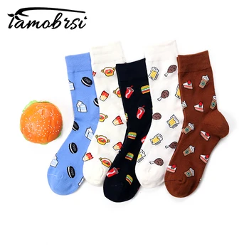

Summer Cartoon Fried Chicken Beer Tube Cool Funny Socks Women Men Cotton Sweat-absorbent Casual Straight Happy Socks Female