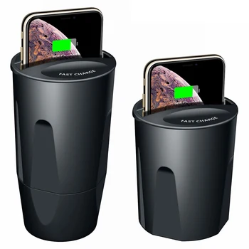 

KISSCASE Universal QI Wireless Car Charger For Mobile Phone Cup Car Lighter Fast USB Charging For Phone Wireless Chargers