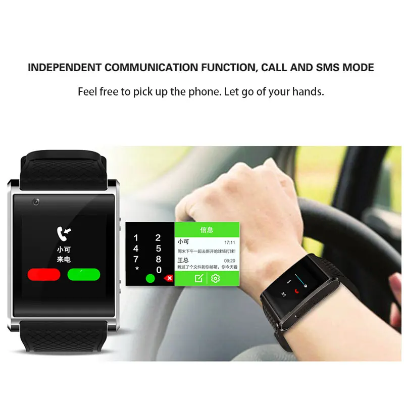  X11 Android 5.1 System Smart Watch MTK6580 ROM4G RAM512 3G Smartwatch with Pedometer Camera 2.0M Wi
