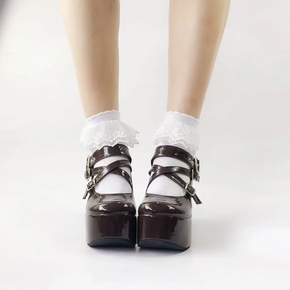 New-9cm-Hoof-Heels-Thick-Platform-Womens-Pumps-Queen-Cosplay-Gothic-Punk-Lolita-Shoes-Ankle-Strap-  8