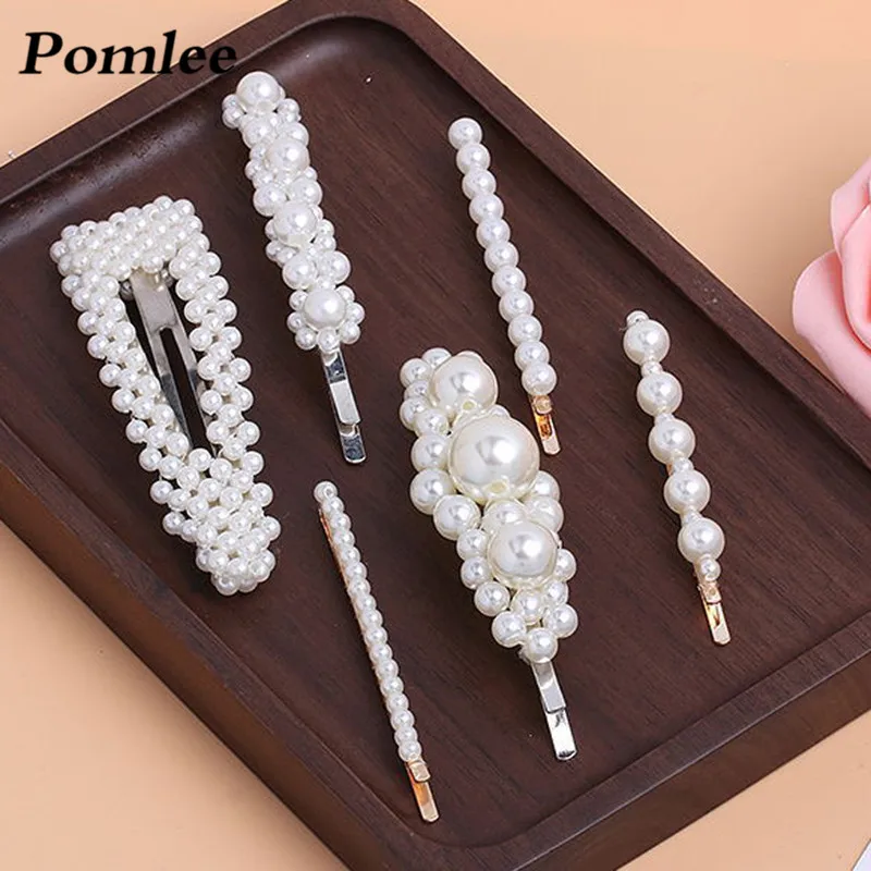 

Pomlee Fashion Jewelry Korean Hair Pins Hair Clips for Women Trendy Imitation Pearls Bobby Pin Hot Barrette Hair Accessories