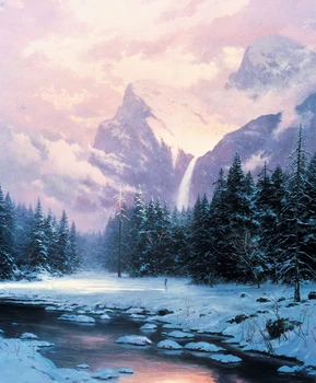 

Thomas Kinkade Glory Of Winter Painting Quadros De Parede Sala Estar Huge Picture Large Size Large HD Print Paintings 3040
