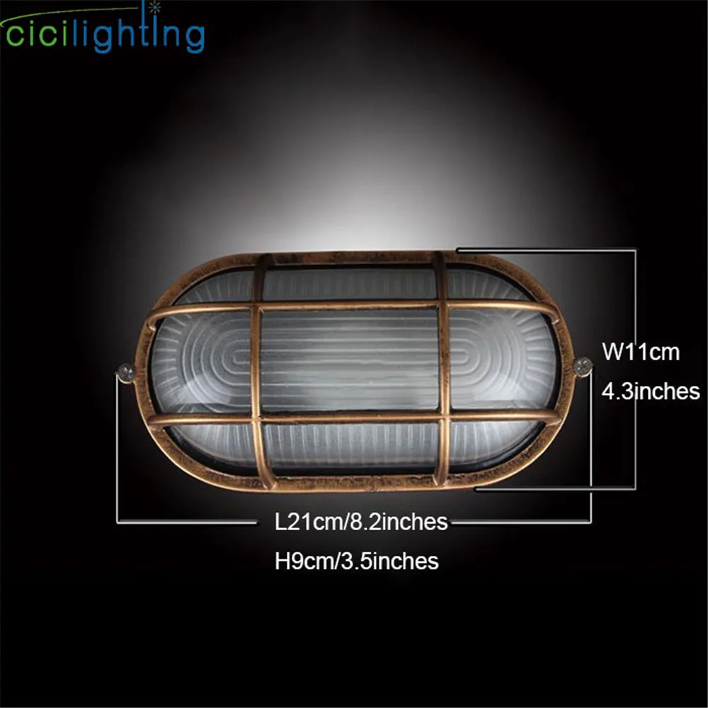 Retro moisture explosion-proof outdoor Wall light Vintage Waterproof E27 ceiling lamp outdoor wall & Porch lighting cicilighting