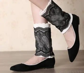 

120pairs/lot new coming lace knitted leg warmer with button/boot cuff with button