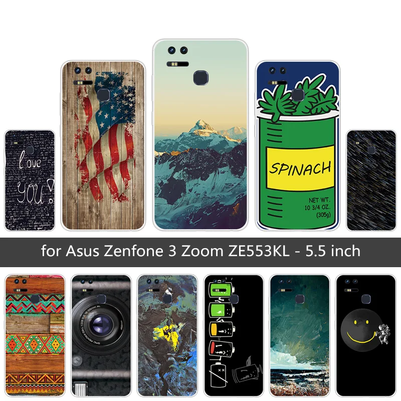 Чехлы для Asus Zenfone 3 Zoom ZE553KL 5 дюймов ТПУ Мягкий силиконовый чехол телефона |