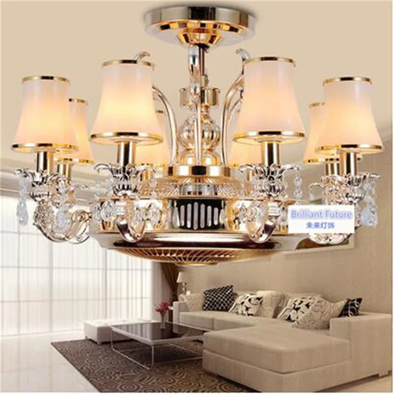 Ceiling Fans Anion Stealth Fan Lamp Fan Light Led Zinc Alloy