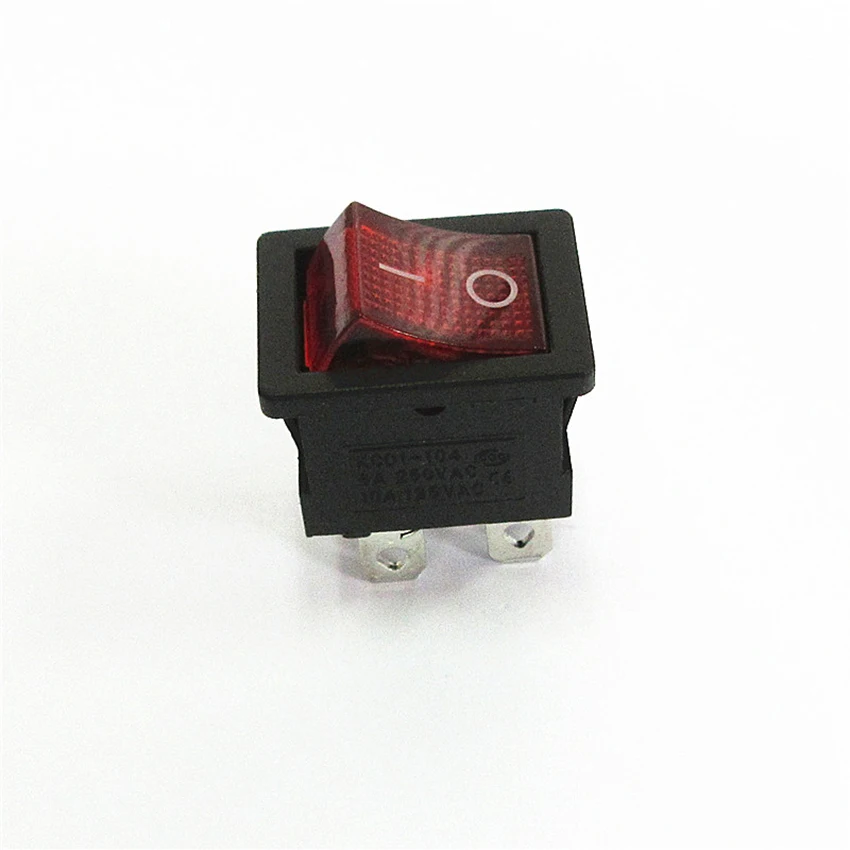 2 шт./компл. AC 6A 250V 10A 125V KCD1-104 кулисный переключатель лодка питания черный и