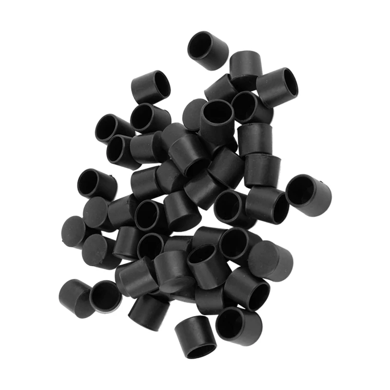50 قطعة الأسود المطاط PVC مرنة جولة نهاية كاب جولة 12 مللي متر غطاء للقدم 50 قطعة الأسود المطاط PVC مرنة جولة نهاية كاب جولة 12 مللي متر غطاء للقدم