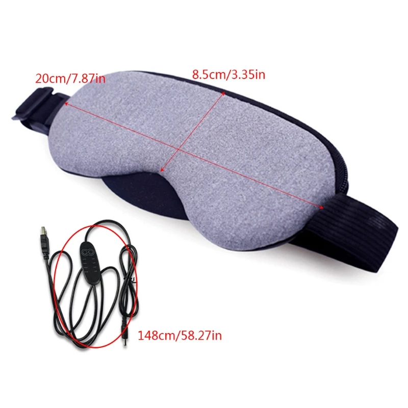 Free shipping Kemei New Temperature Control Heat Steam Cotton Eye Mask Dry Tired Compress USB Hot P