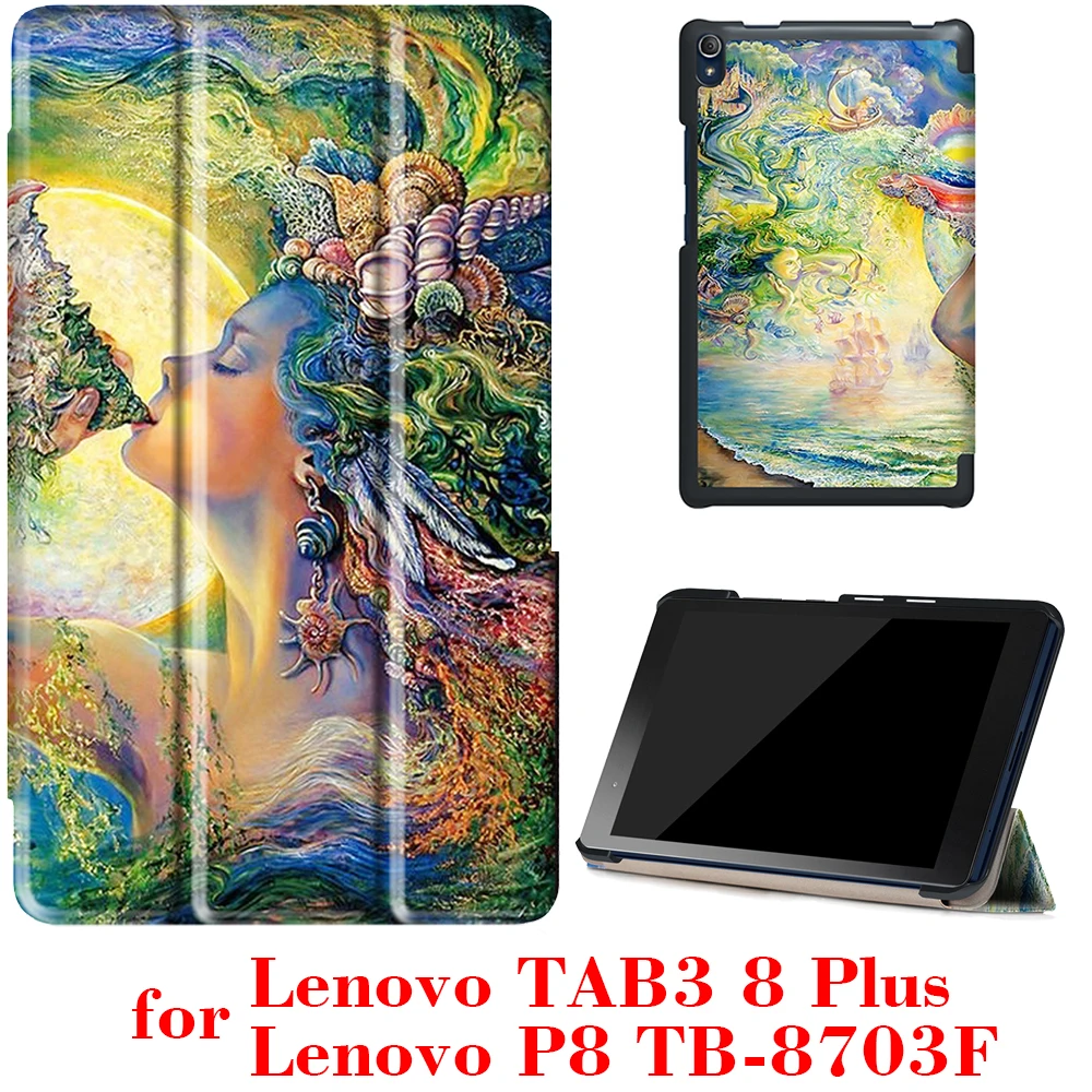 

Case for Lenovo Tab3 8 Plus & P8 TB-8703 TB-8703F 8 inch Tablet 2016 release with stand Ultra slim PU Leather Protective Case