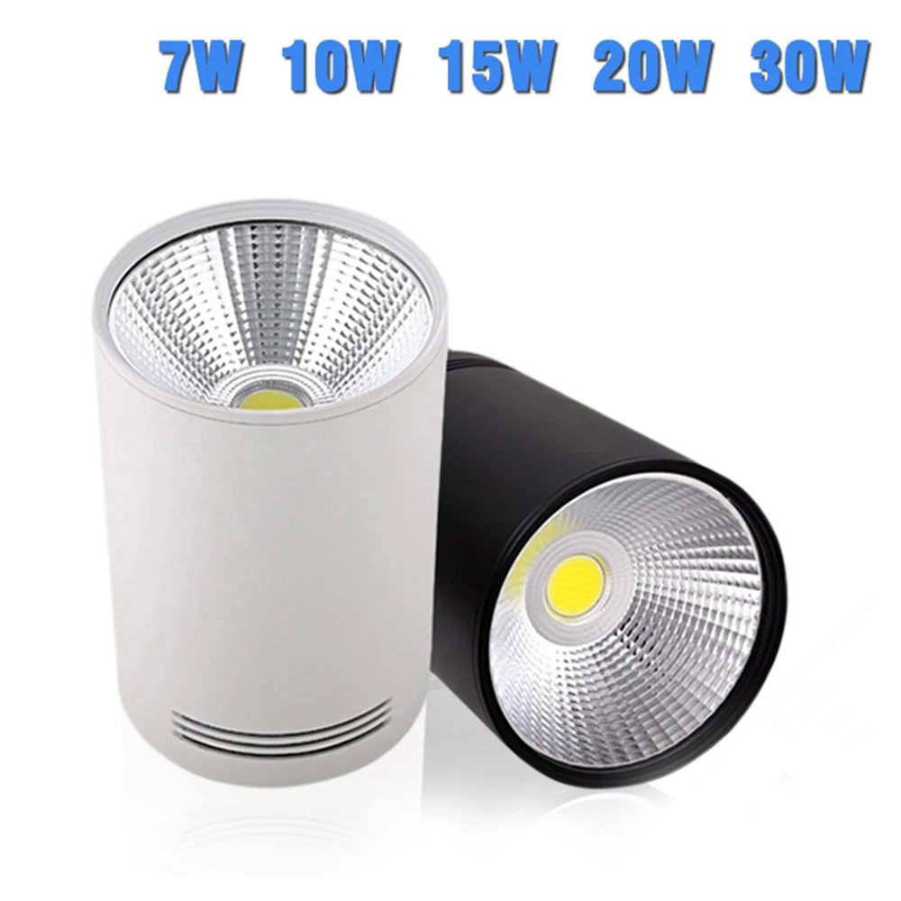 

Round Led Downlight COB Ceiling Spot Lights 7w 10w 15w 20w 30w AC110V-240V Surface Mounted Spotlights Home Lamps Indoor Lighting