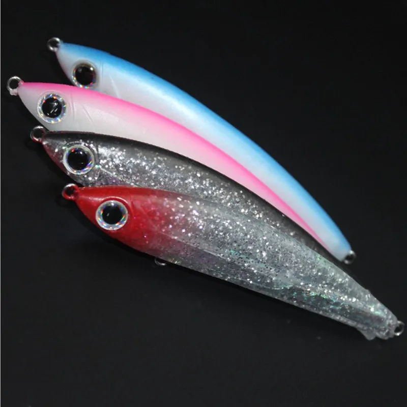  KKWEZVA 4pcs 8.5CM 14G Fishing Lure Deep swim bait Lead Pack Soft Submerged fish artificial baits m
