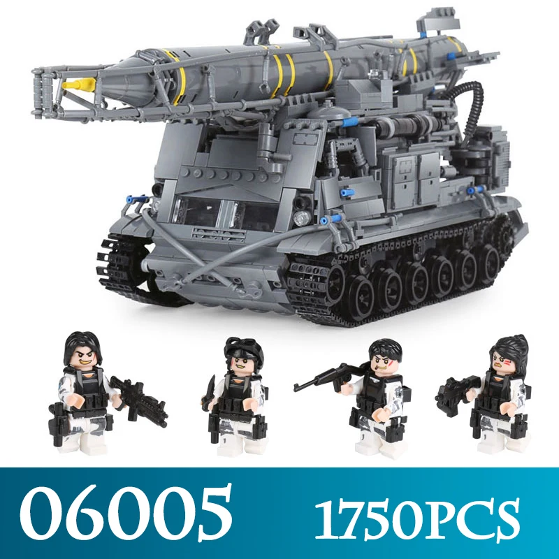 

Military Series 06005 1750Pcs Military Series The 8U218 TEL 8K11 Model Building Kits LegoINGLYs Blocks Bricks Toys For Boy