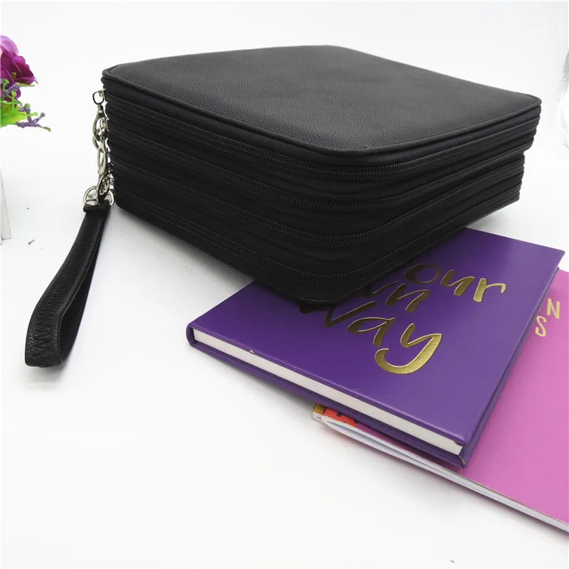 Plutônio à Prova Pencilcase para Meninas Bolsa de Lápis Buracos Escola Lápis Case Grande Dwaterproof Água Penal Meninos Grandes 4 Camadas Papelaria Bolsa 184 15 Cheap Estojo