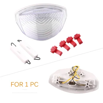 

E-Mark Motorcycle Integrated LED Rear Tail Brake Light Turn Signal Stop Lamp Taillight For Suzuki GSXR1000 K7 2007-2008