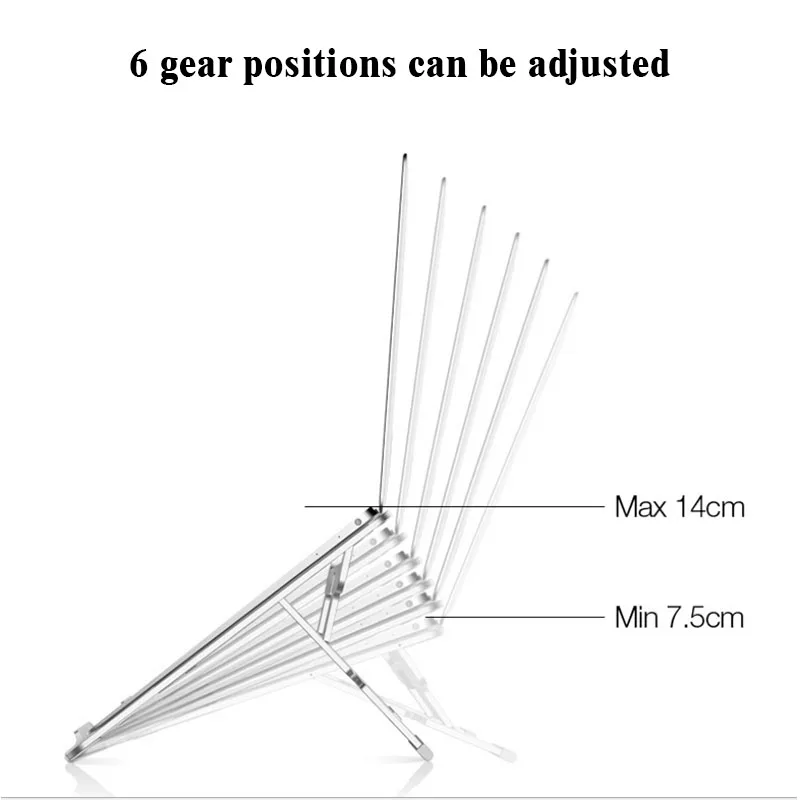 COOLCOLD Folding Aluminum Notebook Laptop Anti-slip Cooling Pad Stand Holder for Apple MacBook Mac Book Lenovo Samsung Computer