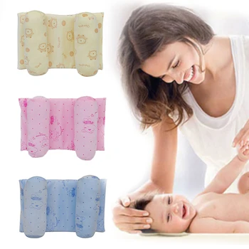 

Infant anti roll cushion Cartoon newborn Pillow Baby sleeping Positioner Cotton Baby pillow to prevent flat head Gift S3