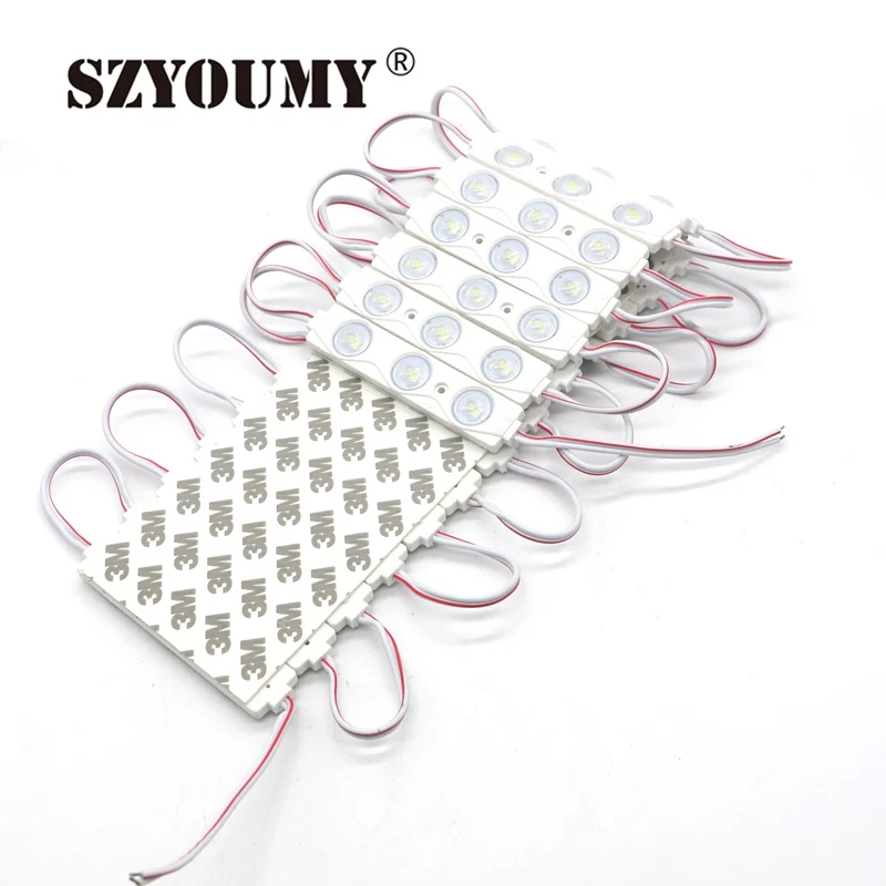 SZYOUMY 300 шт./лот новый 5730 3 светодиодный модуль впрыска 12В с объективом
