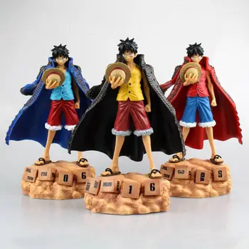 

1 Pcs Japan Anime One Piece Monkey D Luffy Figure Calendar Style PVC Action Figure Model Doll Toy Christmas Gifts 20 CM 3 Type