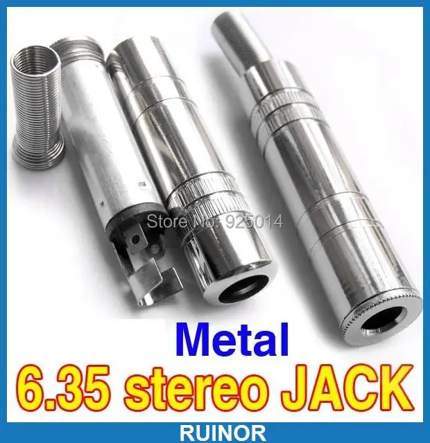 

2PCS Metal stereo 1/4" 6.35mm Male PLUG FOR Microphone Speaker DJ headphone
