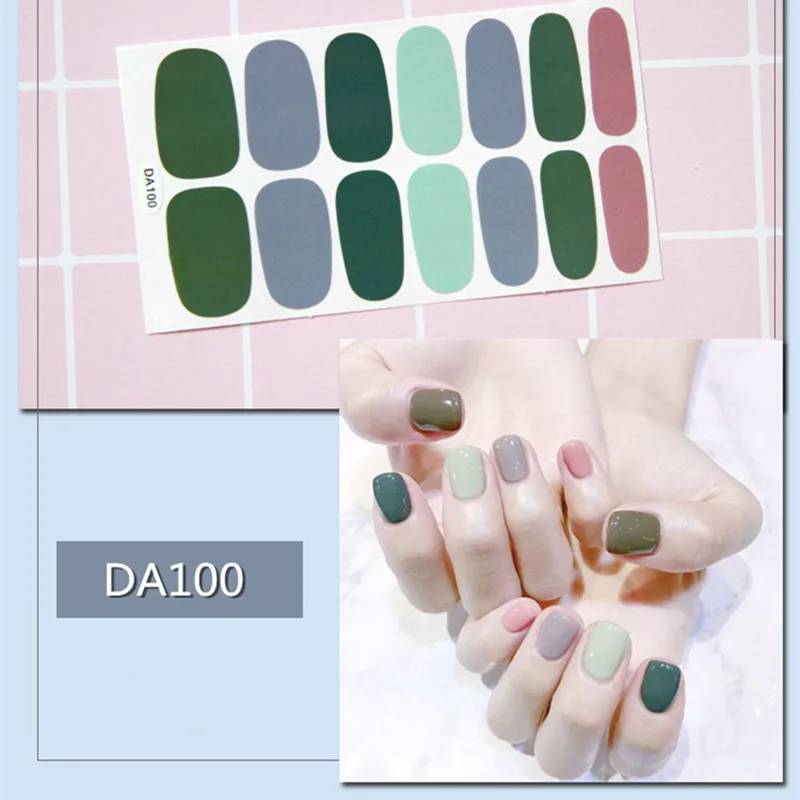 1 лист стикер для дизайна ногтей смешанный дизайн клейкие обертывания полное покрытие DIY стикер s 3D Маникюр украшения Советы Наклейка для женщин