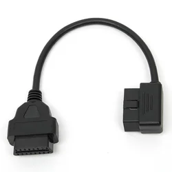 Vente au détail De Haute Qualité Outil De Diagnostic De Voiture OBD II OBD 2 16Pin Mâle à Femelle Câble D'extension 30cm à Angle Droit 