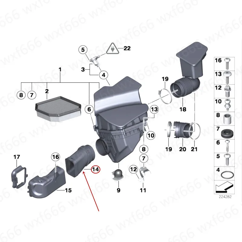 Воздуховод впускной коллектор подходит для 5 серий F07b mwF10 F18 520i 520Li 528i 2009- воздушный фильтр Впускной вентиляционный канал