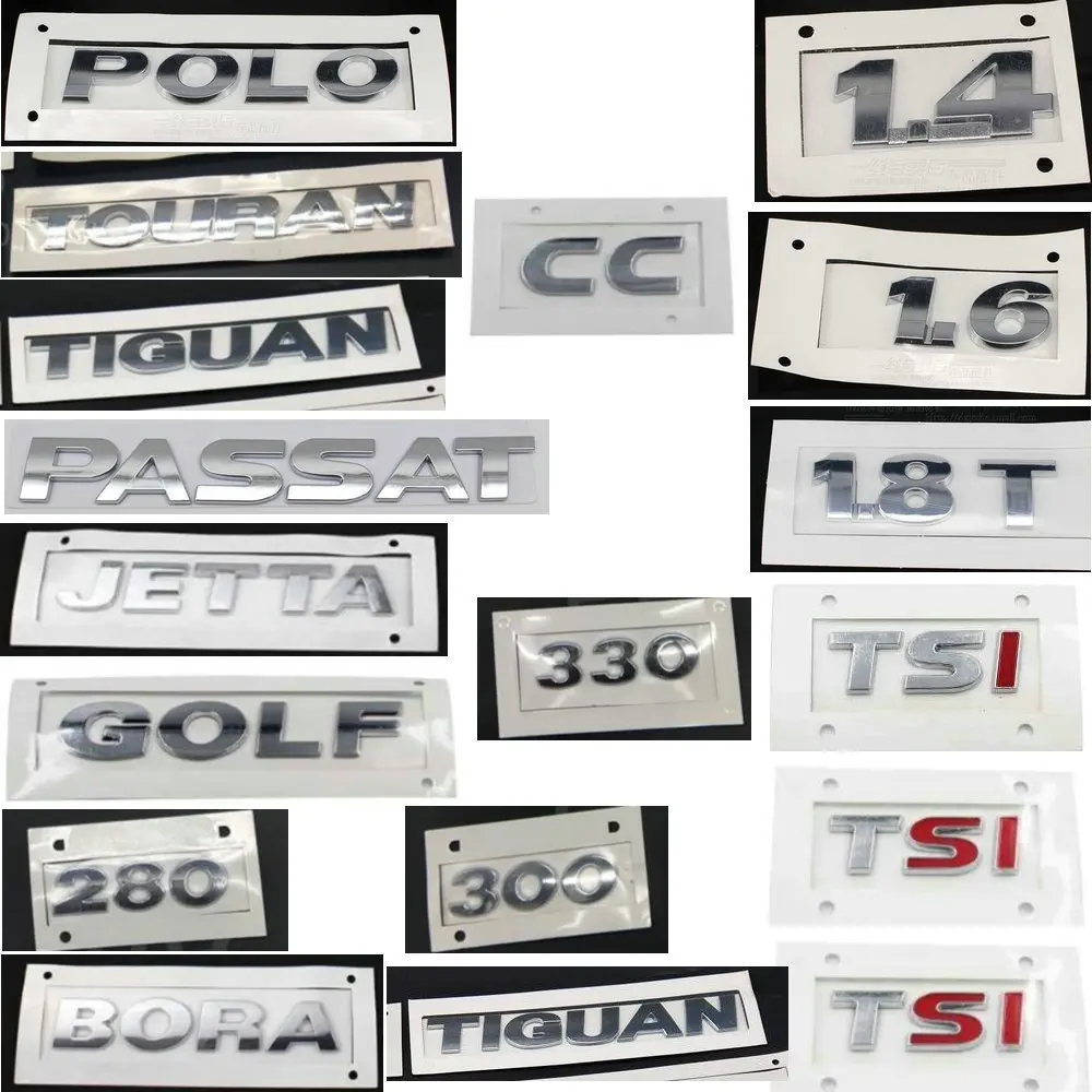 GOLF POLO BORA JETTAa PASSAT TIGUAN TOURAN CC  TSI 1.4 1.6  230 300 330 380 ABS electroplating back Auto Logos sign