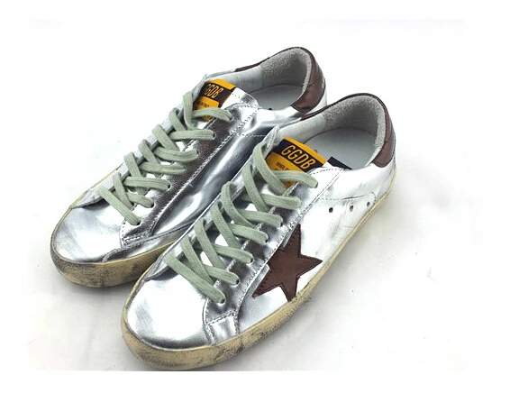 Brand Golden Goose Sneakers Superstar Silver Flag Men Women Low Cut Sneaker GGDB Genuine Leather Casual Shoes Zapato Deportivo|shoes stocklot|shoes for big - AliExpress