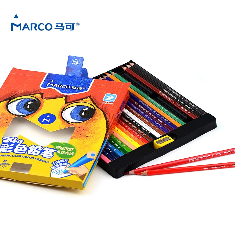 

Marco Colored Pencils Fine Art Professional Oily Colored Pencils 12/24/36 Color lapis de cor Painting Pencil /Colored Pencil