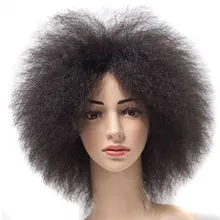 Feibin Afro Wigs For Black Women Short Kinky Curly Fluffy Wig Hair Synthetic High Temperature Fiber 6inches 100g Feibin Afro Wigs For Black Women Short Kinky Curly Fluffy Wig Hair Synthetic High Temperature Fiber 6inches 100g