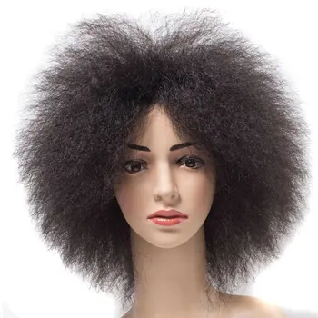 

Feibin Afro Wigs For Black Women Short Kinky Curly Fluffy Wig Hair Synthetic High Temperature Fiber 6inches 100g