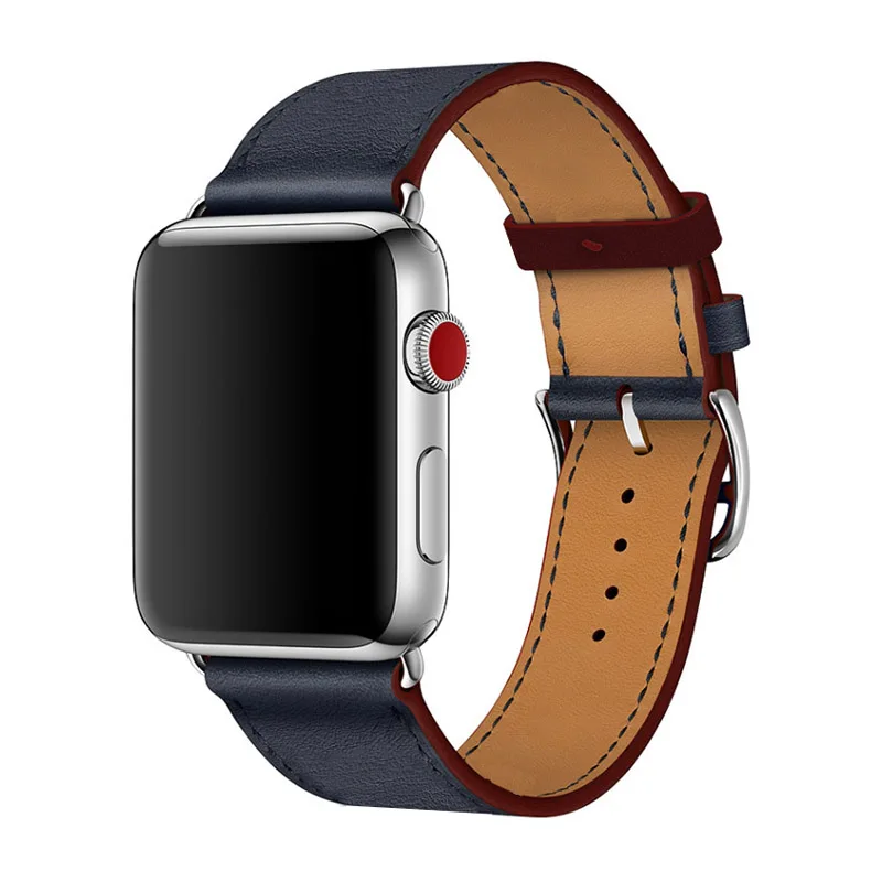 Learther ремешок для Apple Watch 4 офисный ремешок из натуральной кожи один походный браслет для Apple Watch 1 2 3 herm Ремешки для наручных часов 38-42 мм