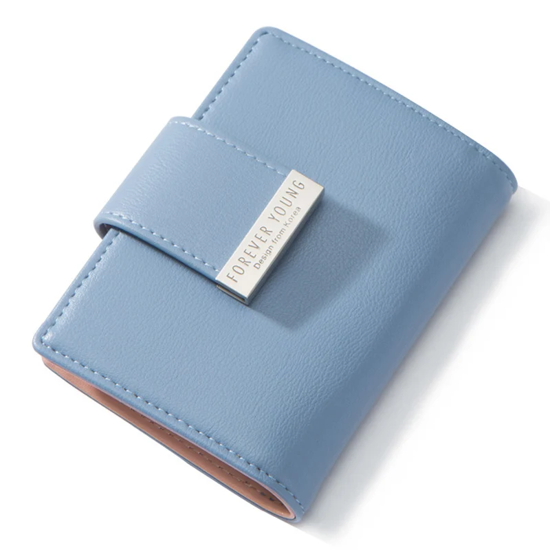 WEICHEN 20 Slots Women Card Holders Brand Designer Ladies Credit Card Wallet Female Fashion Leather Business Card Cover Case NEW - Цвет: Blue