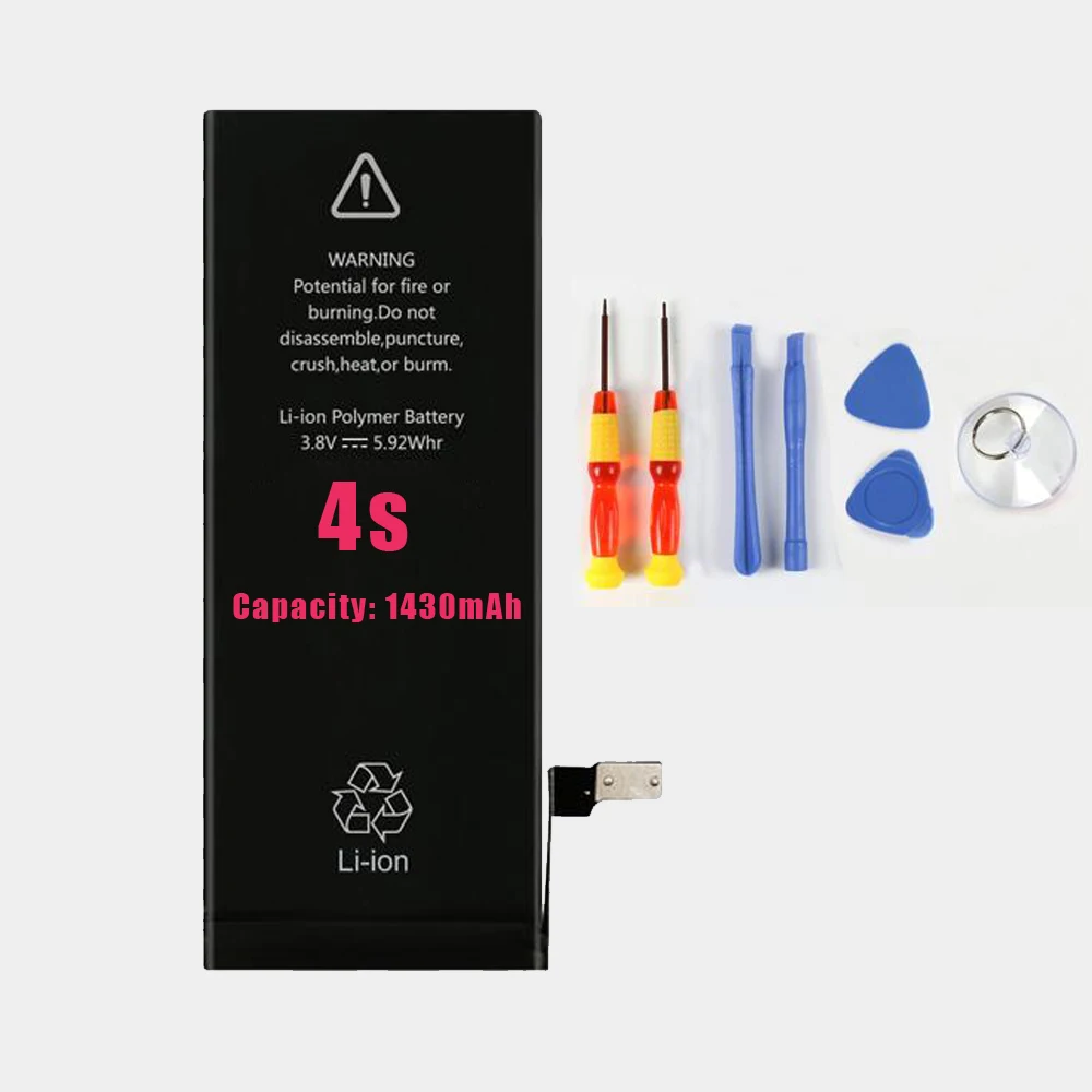 For iPhone 4s Mobile Phone Battery 1430mAh 3.7V Original High Capacity