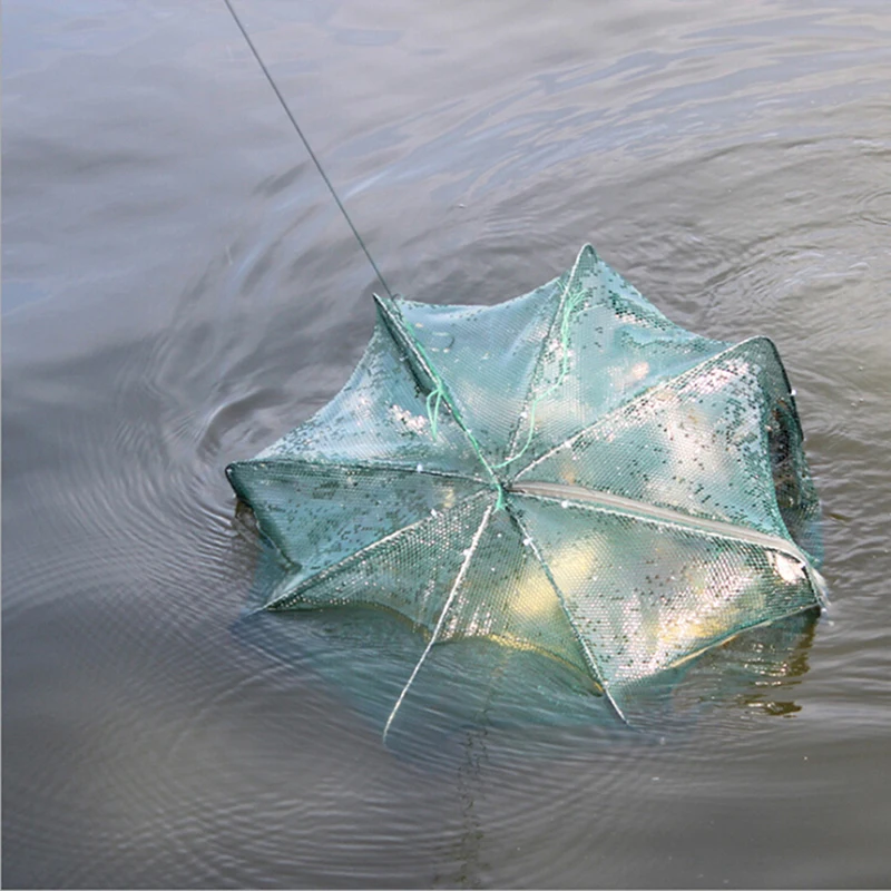6 Holes Folded Hexagon Fishing Net Casting Crayfish Catcher Fish Trap Mesh In RC