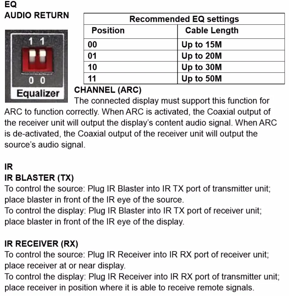 EQ AUDIO RETURN