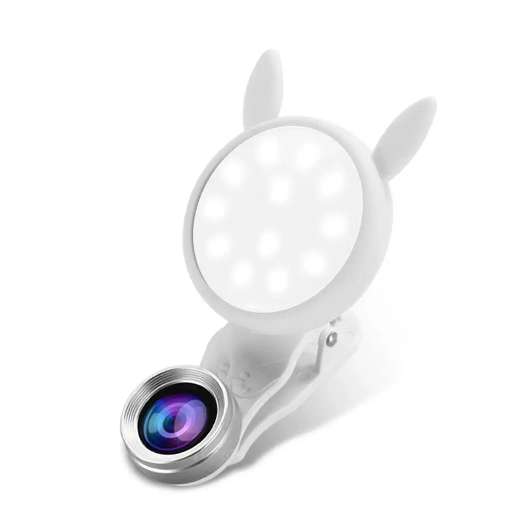 General 3 in 1 Cell Phone Casual 0.6X Wide Angle + 20X Macro Camera Lens with Beauty Flash Full LED Light Kit | Электроника