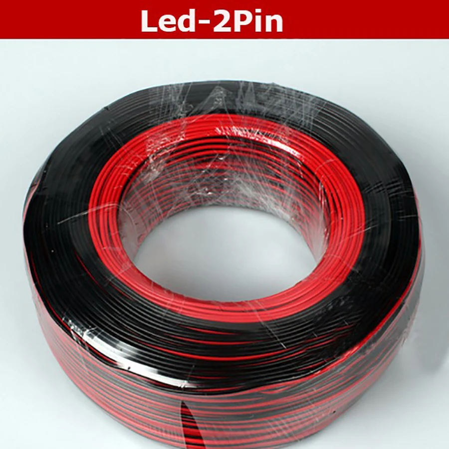 1 м 2 м 3 м 4 м 5 м 10 м 20 м/шт. 22AWG, 2-контактный красный черный кабель, изолированный ПВХ провод, 22 awg провод электрический кабель, светодиодный кабель, DIY