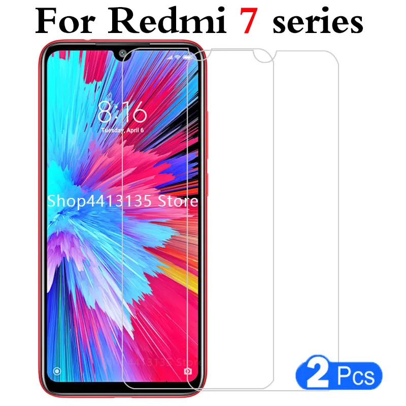 2 шт 9h полное клей Защитное стекло для xiaomi redmi 7 s note pro 7pro Защитная пленка экрана red mi