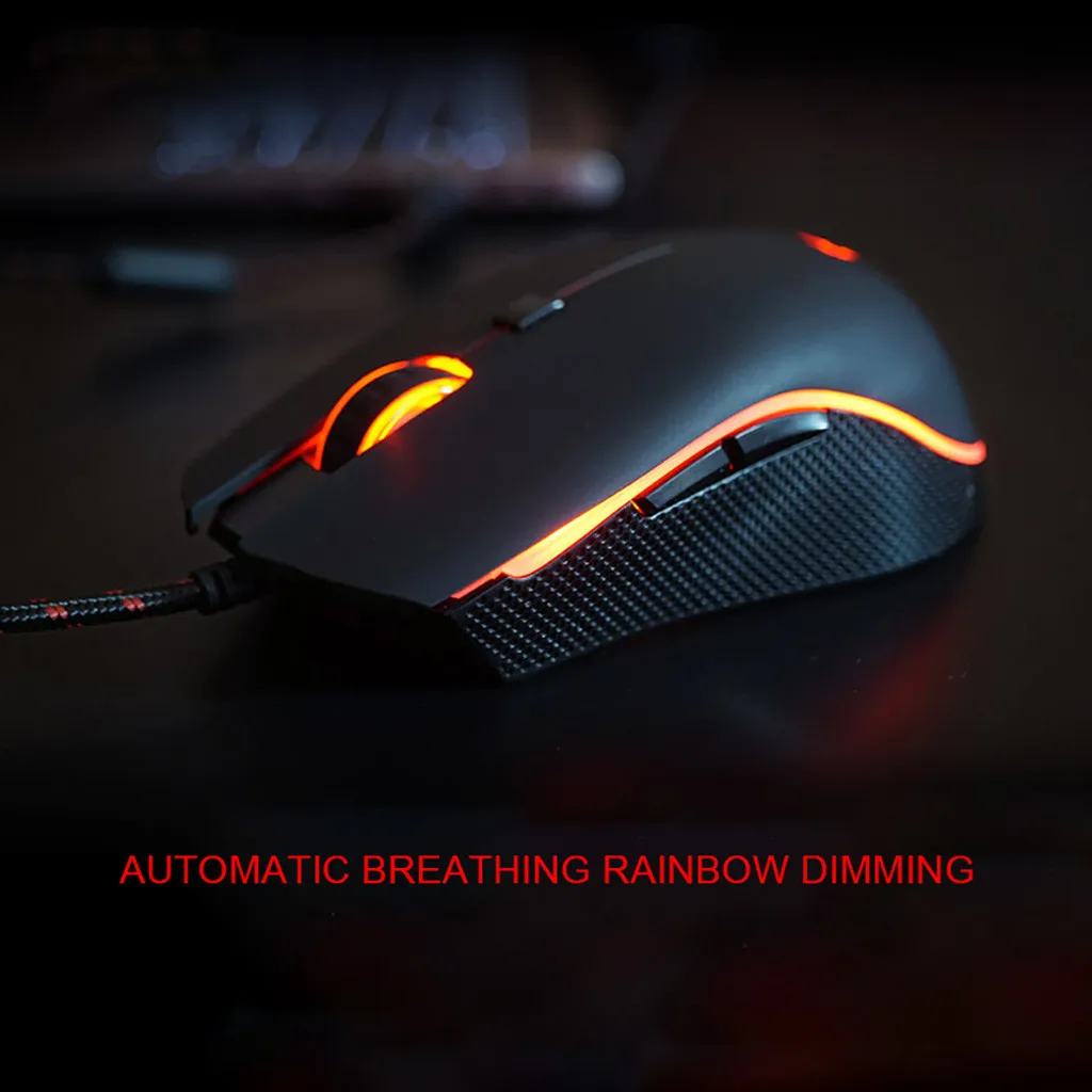 MOTOSPEED V40 4000 dpi RGB подсветка 6 кнопок дышащая Проводная игровая мышь