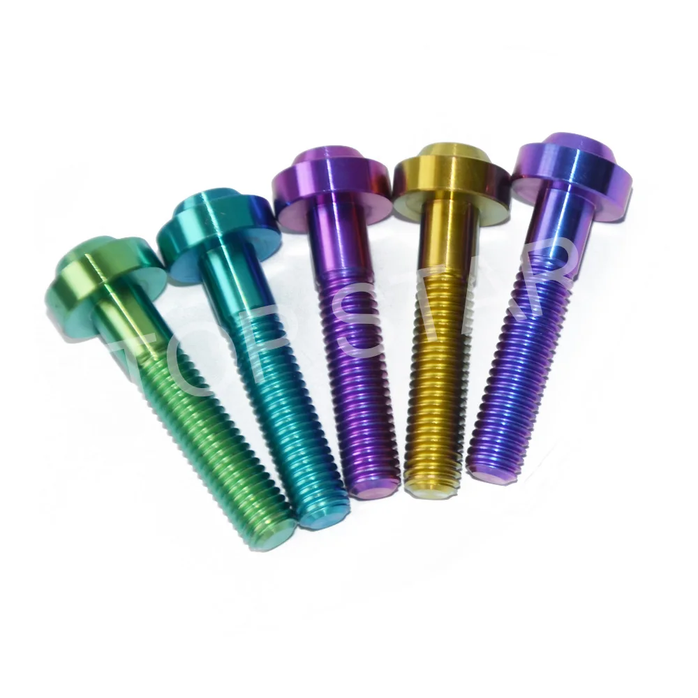 6 PCS Grade5 Titanium alloy Bolt Button head Titanium bolts for