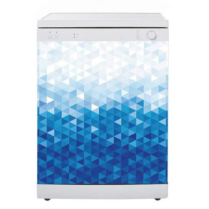 

Wholesale 3D SelfAdhesive Dishwasher Stickers Blue Cubes Wall Sticker Kid's Art Fridge Door Cover Kitchen Decoration