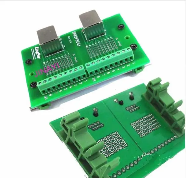 RJ45 rj45 Breakout Ethernet печатная плата LAN плата интерфейс порт терминала C45 din-рейку монтаж w/Кронштейн Разъем